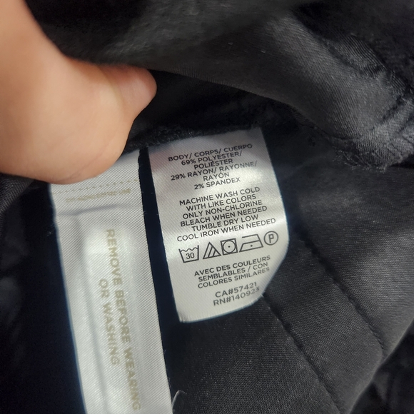 Loft Black Pull On Taper Pants Career Business size XS - Picture 8 of 11